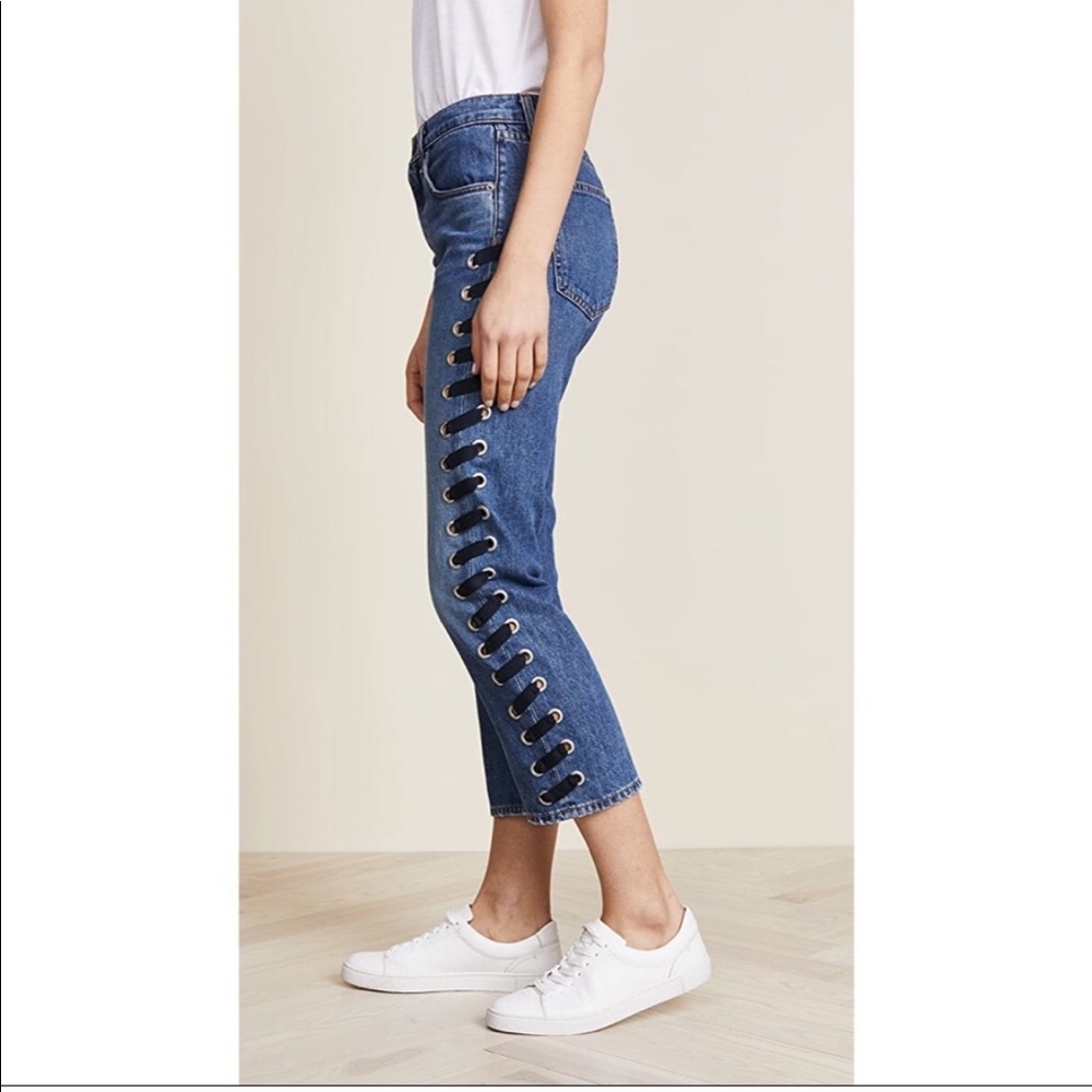 Veronica Beard Ines Lace Up Jeans 28 - Picture 2 of 10
